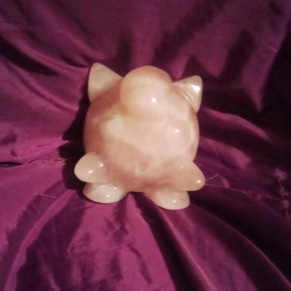 Rose Quartz Pokemon Jigglypuff 2 in Crystal Carving
